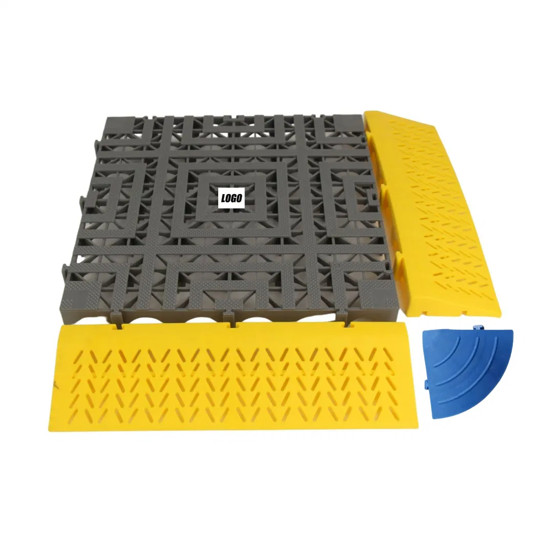 OEM High-Strengh Garage Floor Tiles PP Interlocking for Car Parking Warehouse Workshop