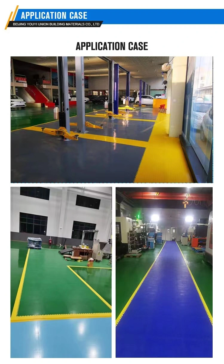 Interlocking Diamond Garage Tiles Plastic Heavy Load Factory Workshop Checker Plate PVC Modular Flooring Tile50X50cm