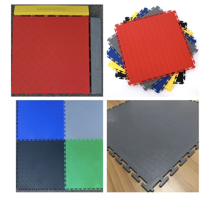 500X500mm Soft PVC Interlock-Able Interlocking Stud Coin Garage Floor Mat Tile