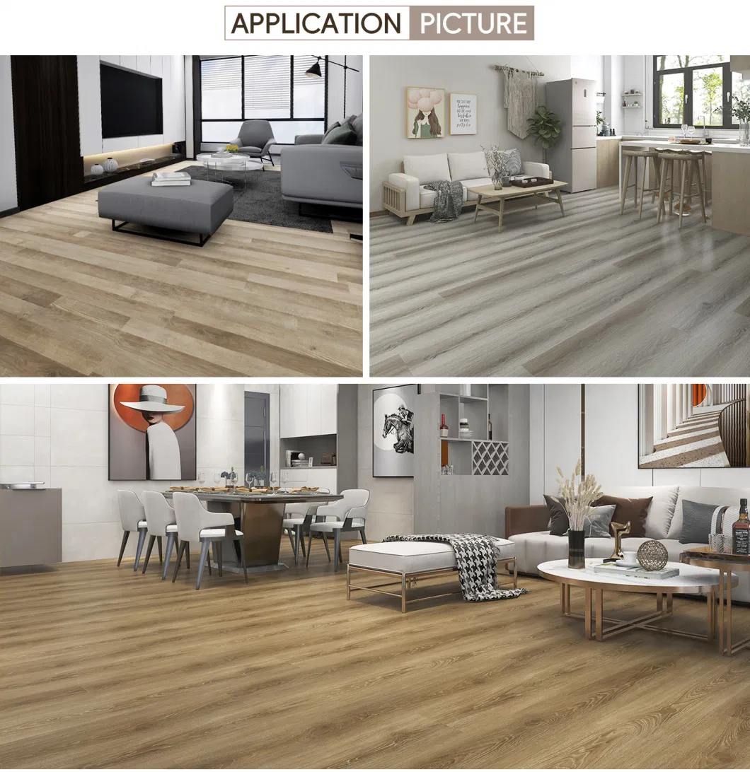 Auuan Interlocking Wood Flooring Vinyl Spc Wooden Floor Tiles for House Decoration