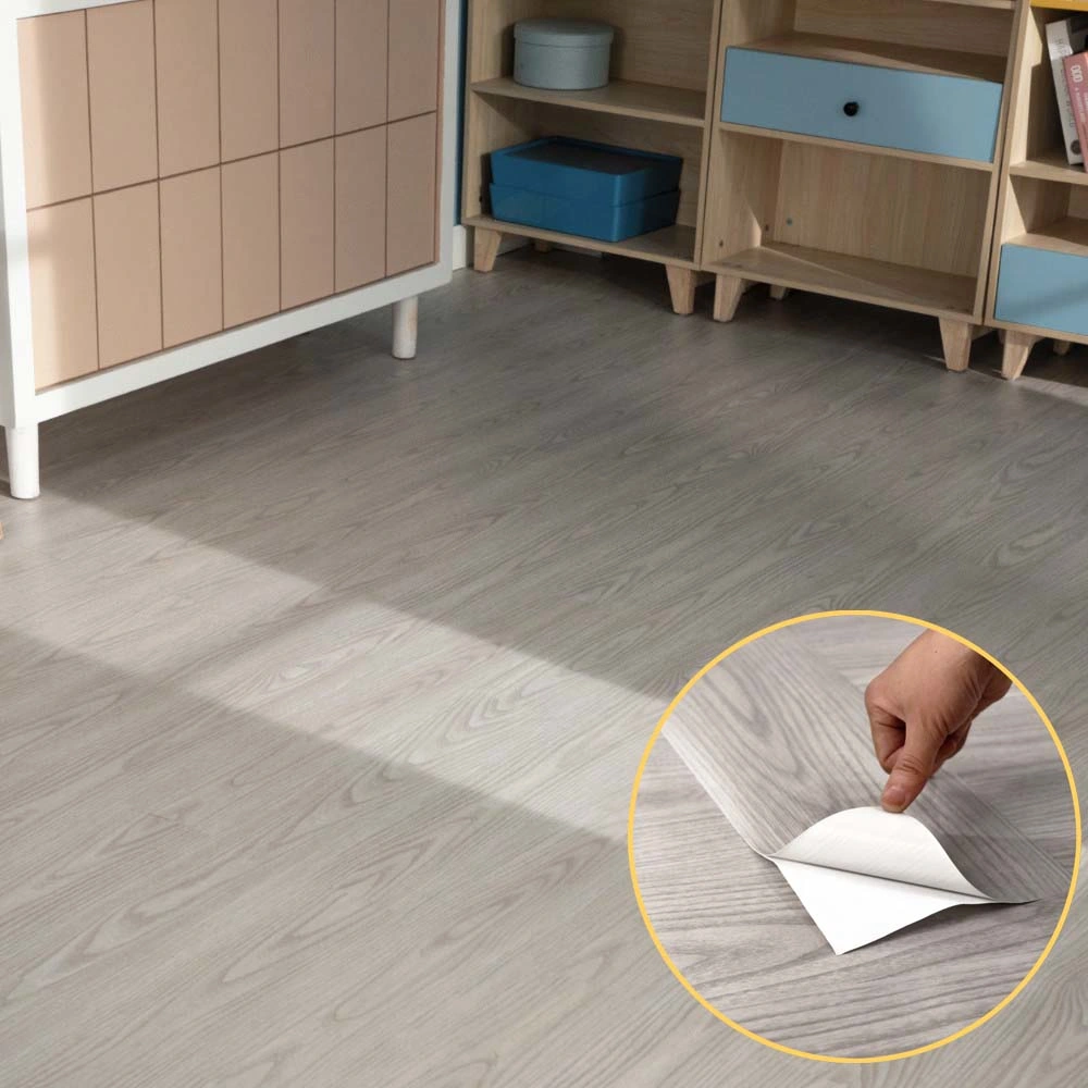 Factory New DIY Home Decorate Wooden PVC Floor Tile Sticker Self Adhesive Waterproof Removable Discontinued Vinyl Plank Flooring