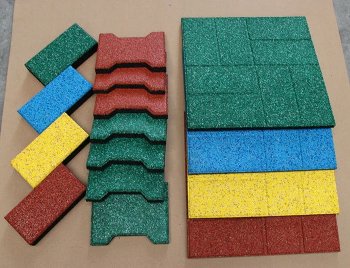 Factory Customized Anti-Slip Interlocking Outdoor Bone Rubber Flooring Tiles Pavers for Walkway/Park /Yard Floor/Garden/Playground