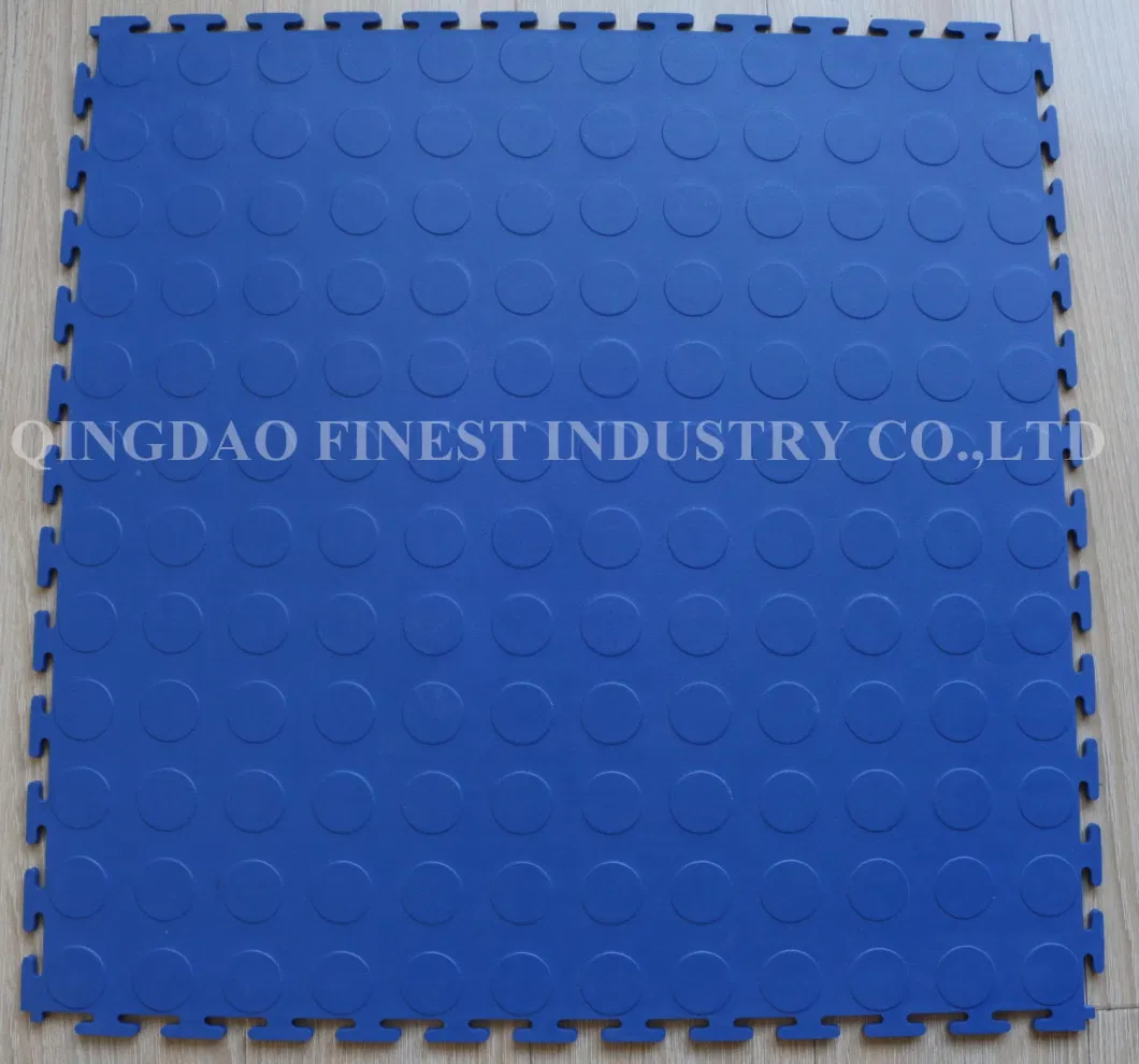 China Factory Anti Slip Diamond Textured Polypropylene Garage Flooring, Waterproof Interlock PVC Flooring Tile, PVC Interlocking Garage Floor Mat