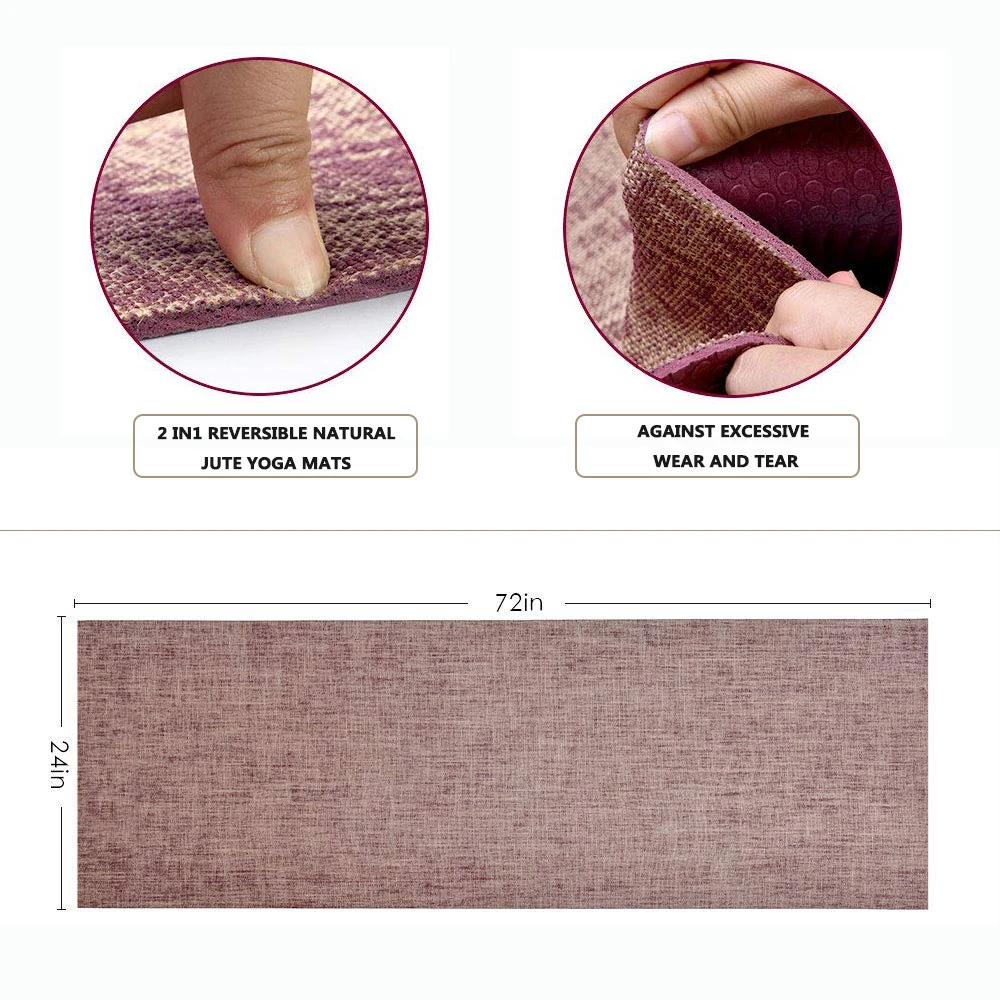 Yugland China Manufacturer Wholesale Anti-Slip High Density Jute Yoga Jute Mat