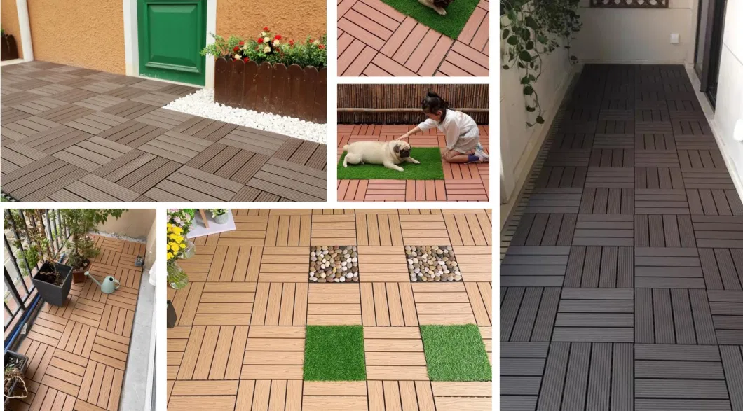 WPC Wood Plastic Composite Flooring Interlocking Outdoor Decking Tiles