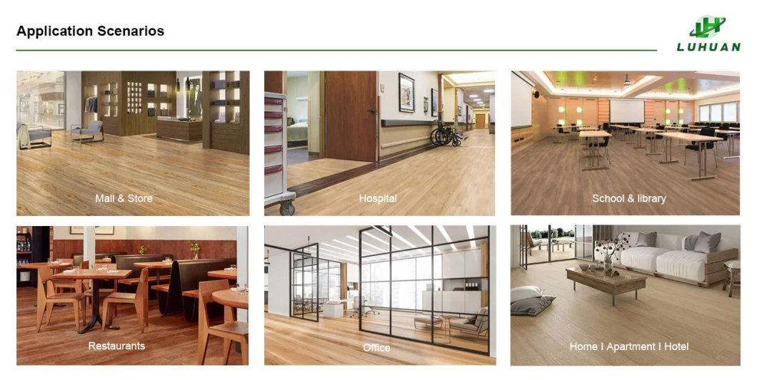 China Factory Unilin Click Anti-Slip 4mm/5mm/6mm Rigid Core Waterproof Spc/PVC/Luxury Plastic Vinyl Plank/Planks Wood/Wooden Parquet Floor /Flooring/Tile/Tiles