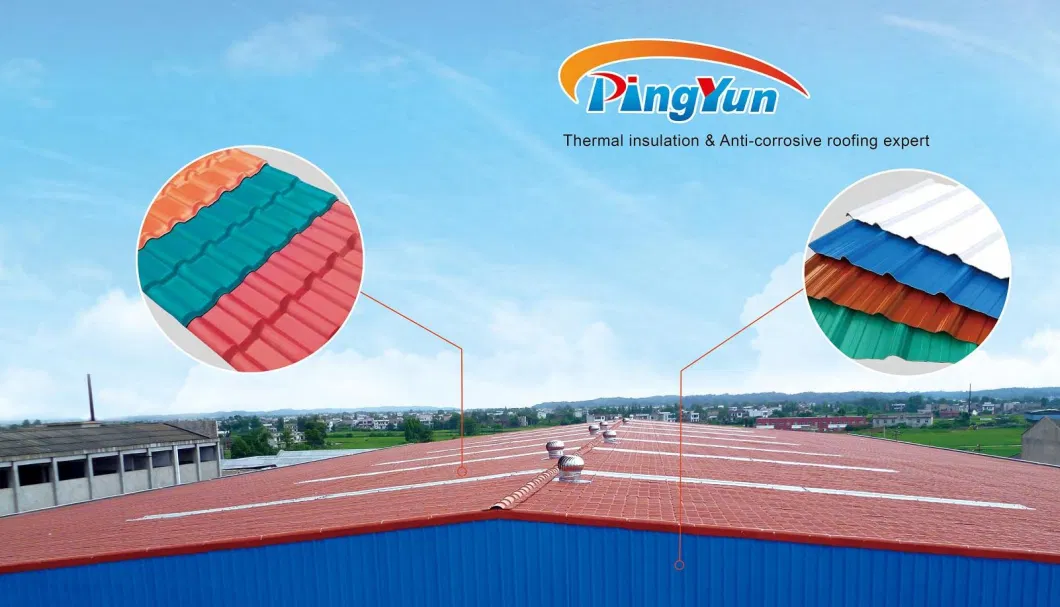 Chinese Manufacturer Waterproof Heat Insulation T1130 PVC Corrugated Roof Tile