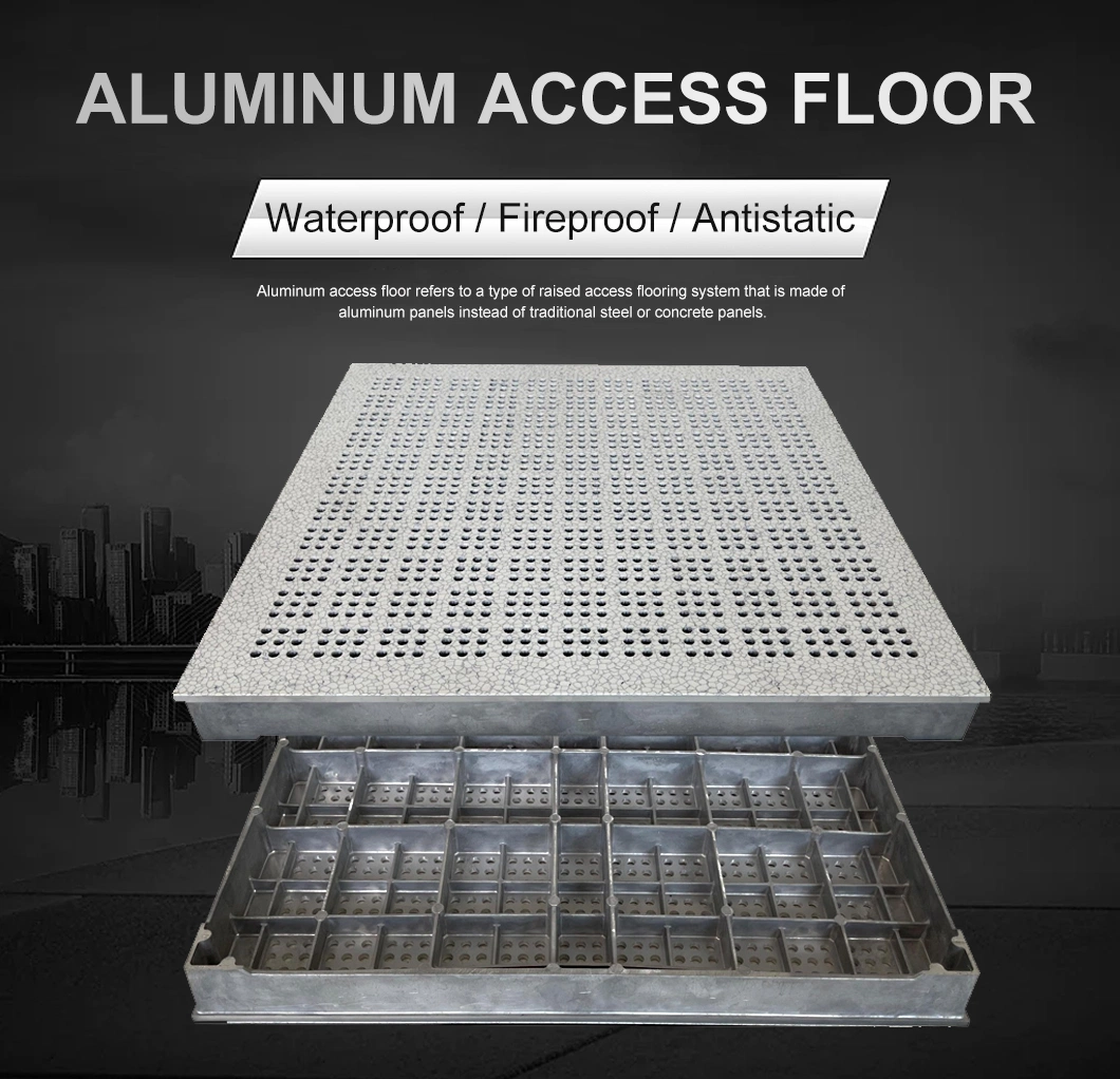 Factory Price High Quality Clean Room Conductive Perfortaed Raised Access PVC/HPL Aluminum Plastic Composite Anti-Static Floor