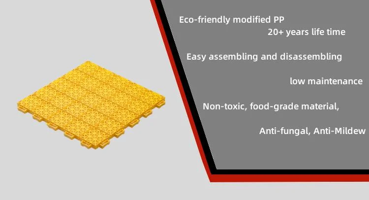 Fiba Approved Multi-Sport Court Plastic Flooring Tiles