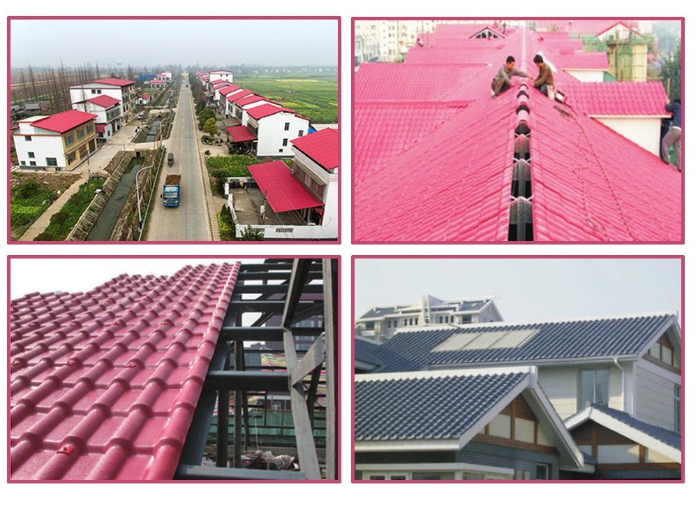 3.5mm Plastic Spanish Style Building Materials Excellent Load-Carrying Ability ASA Resin PVC Roofing/Roof Tile Manufacturer