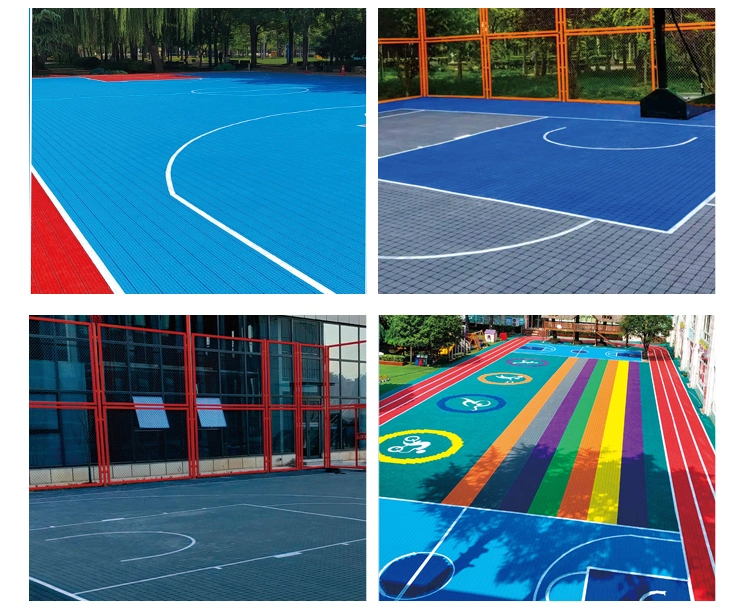 Interlocking PP Sports Floor Tile for Badminton Basketball Volleyball Court