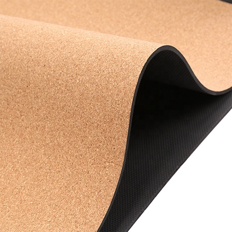 China Factory Custom Printed Eco Friendly Anti-Slip Natural Rubber Cork Yoga Mat