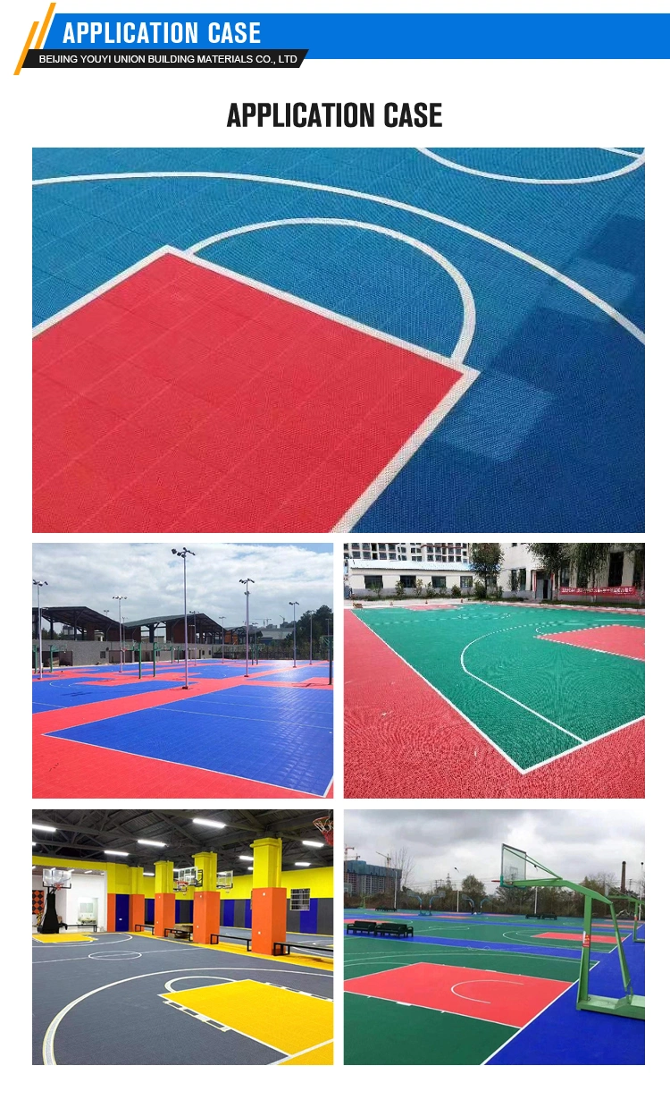 Soft Conection Interlocking Badminton Tennis Basketball Volleyball Court Kindergarten PP Floor Tile