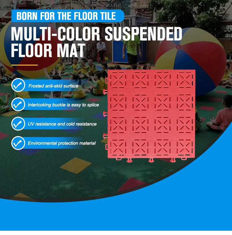 Basketball Polypropylene Modular Tiles Flooring Roller Skating Interlocking Sport Court PVC Tiles