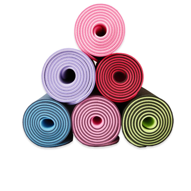 China Manufacturer Cheap Price High Density Anti Slip Washable Custom Made TPE Yoga Mat Double Color