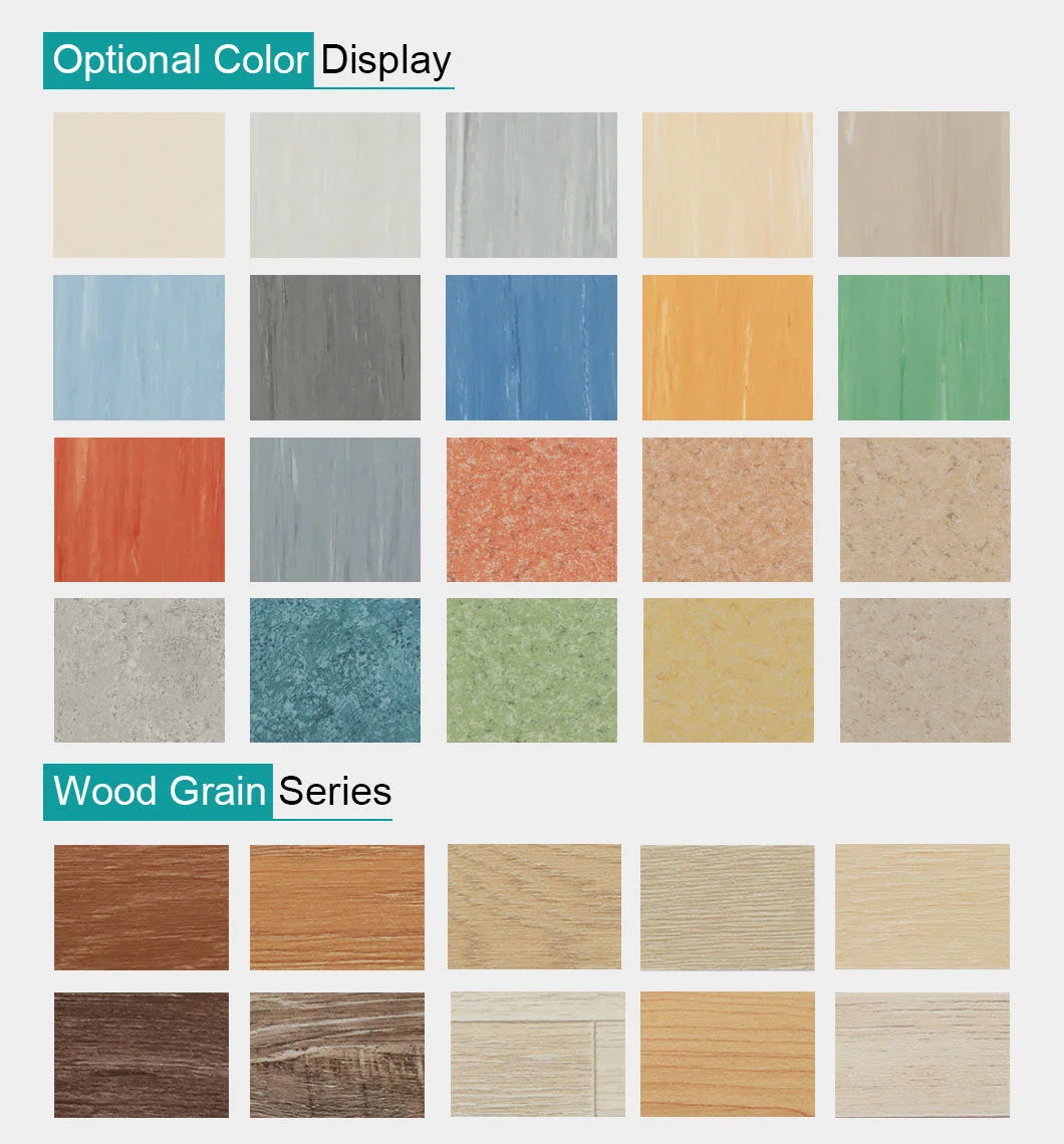 China Manufacturer Wood/Marble Style Commercial PVC Vinyl Plastic Flooring Tiles