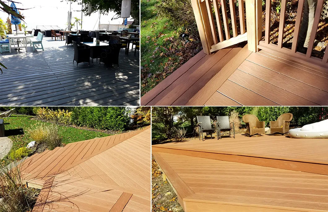 Waterproof WPC DIY Decking Tile Interlocking Composite Decking