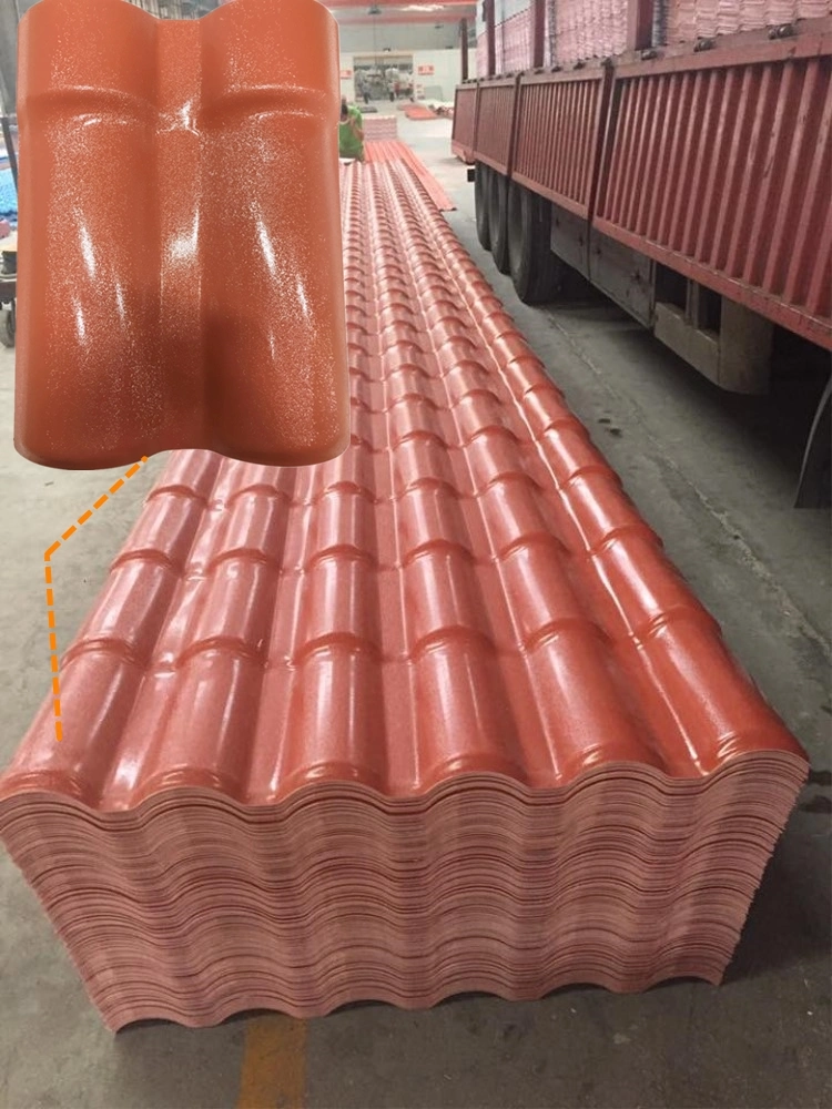 4 Layers Synthetic Resin Spanish Plastic PVC Teja Roof Roofing Tiles Terracotta Price in Turkey