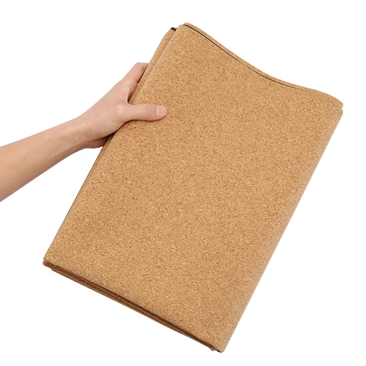 China Factory Custom Printed Eco Friendly Anti-Slip Natural Rubber Cork Yoga Mat