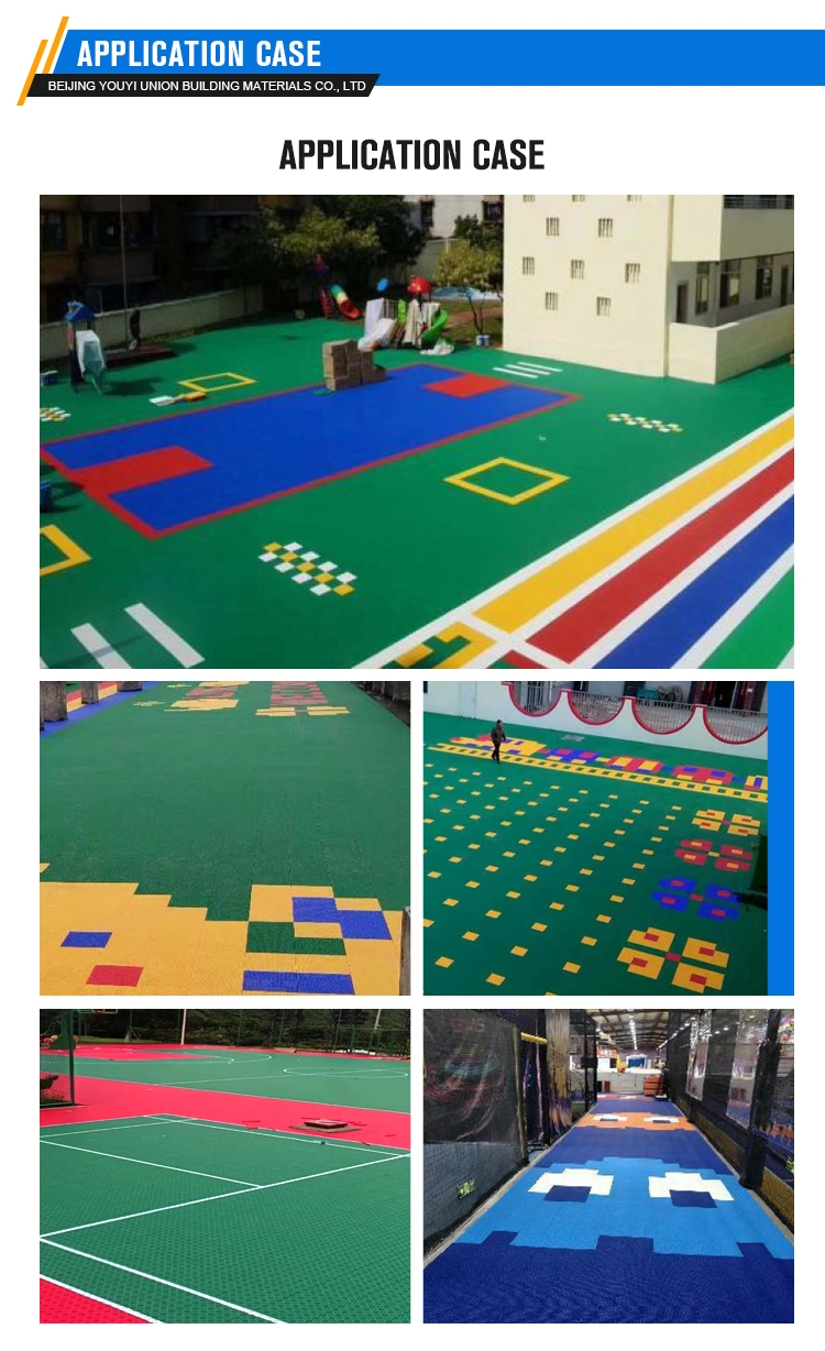 Basketball Polypropylene Modular Tiles Flooring Roller Skating Interlocking Sport Court PVC Tiles