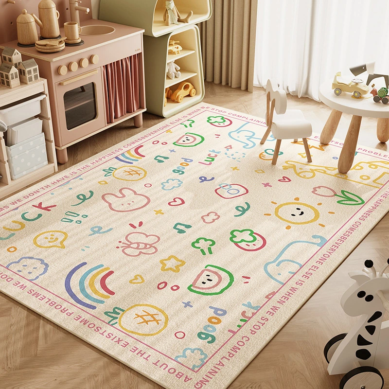 China Leading Professional Kids Baby Floor Carpet Play Mat Manufacturers Anti Slip Colorful Area Rugs