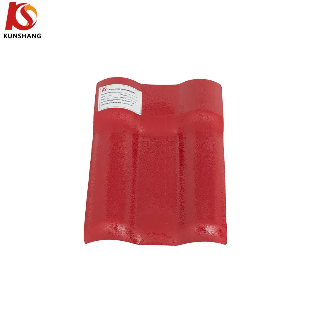 Kunshang 4 Layers ASA PVC Spanish Synthetic Resin Plastic Roof Tile/Sheet