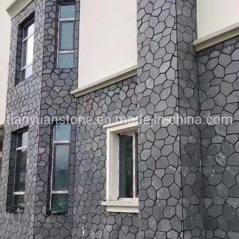 Crazy Pattern Slate Paving Tile Interlocking Pattern Tile Meshed for Pavement