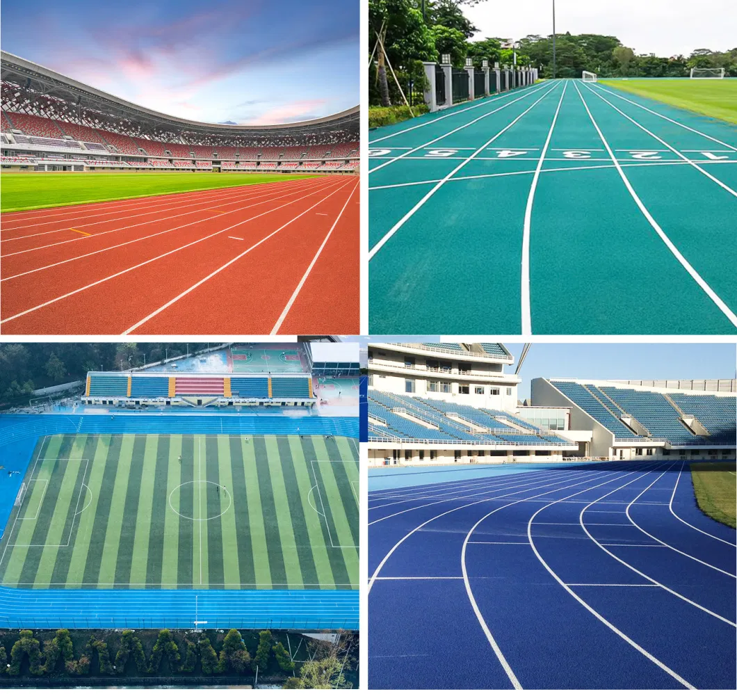 Guoti Factory 13mm Prefabricated Rubber Flooring for Rubber Track Runway, Athletic Track