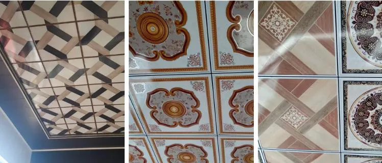 Manufacturer Price 600X600 Modern Designed Decorated PVC Ceiling Tiles