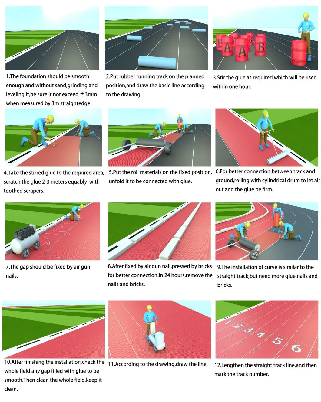 2023 China Manufactuter Good Quality Running Track Athletic Surface