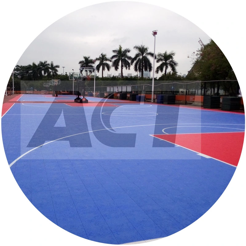 Indoor PP Flooring, Basketball Field Court Floor, Interlocking Sports Tiles for Wholesale