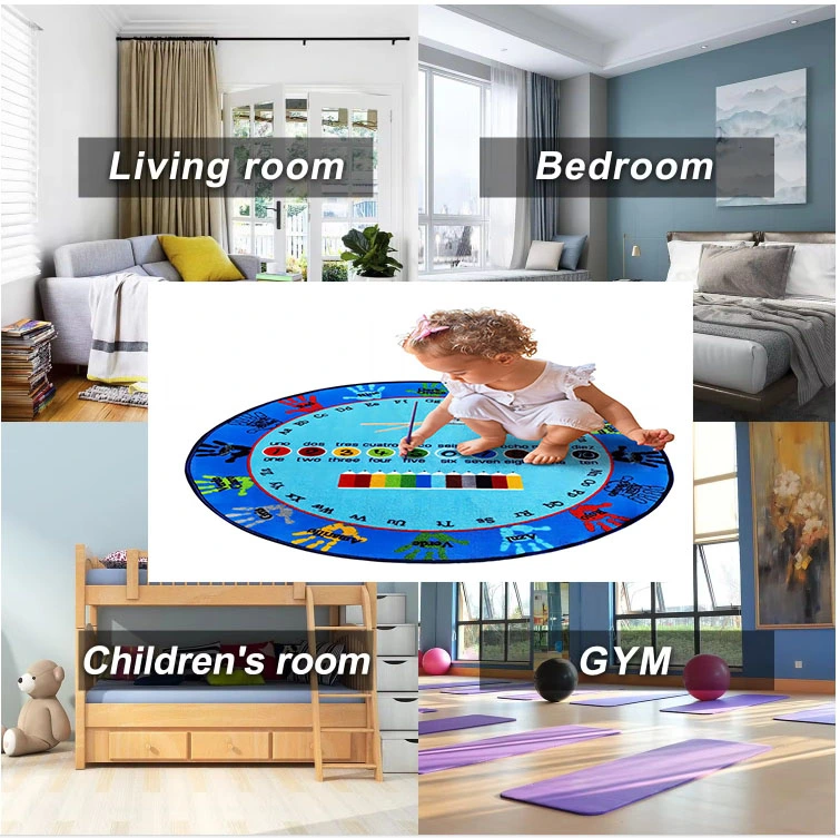 China Leading Professional Kids Baby Floor Carpet Play Mat Manufacturers Anti Slip Colorful Area Rugs