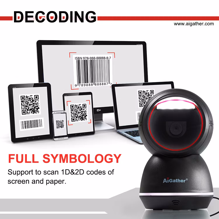 Supermarket Omnidirectional Barcode Scanning Platform Scanner 1d Laser Bar Code Reader for Supermarket POS