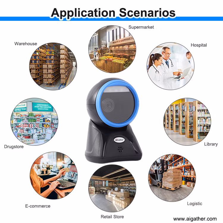 20lines Desktop Lasers Barcode Scanner 1d USB Wired USB Bar Code Reader Supermarket Price Scanners Plat a-80