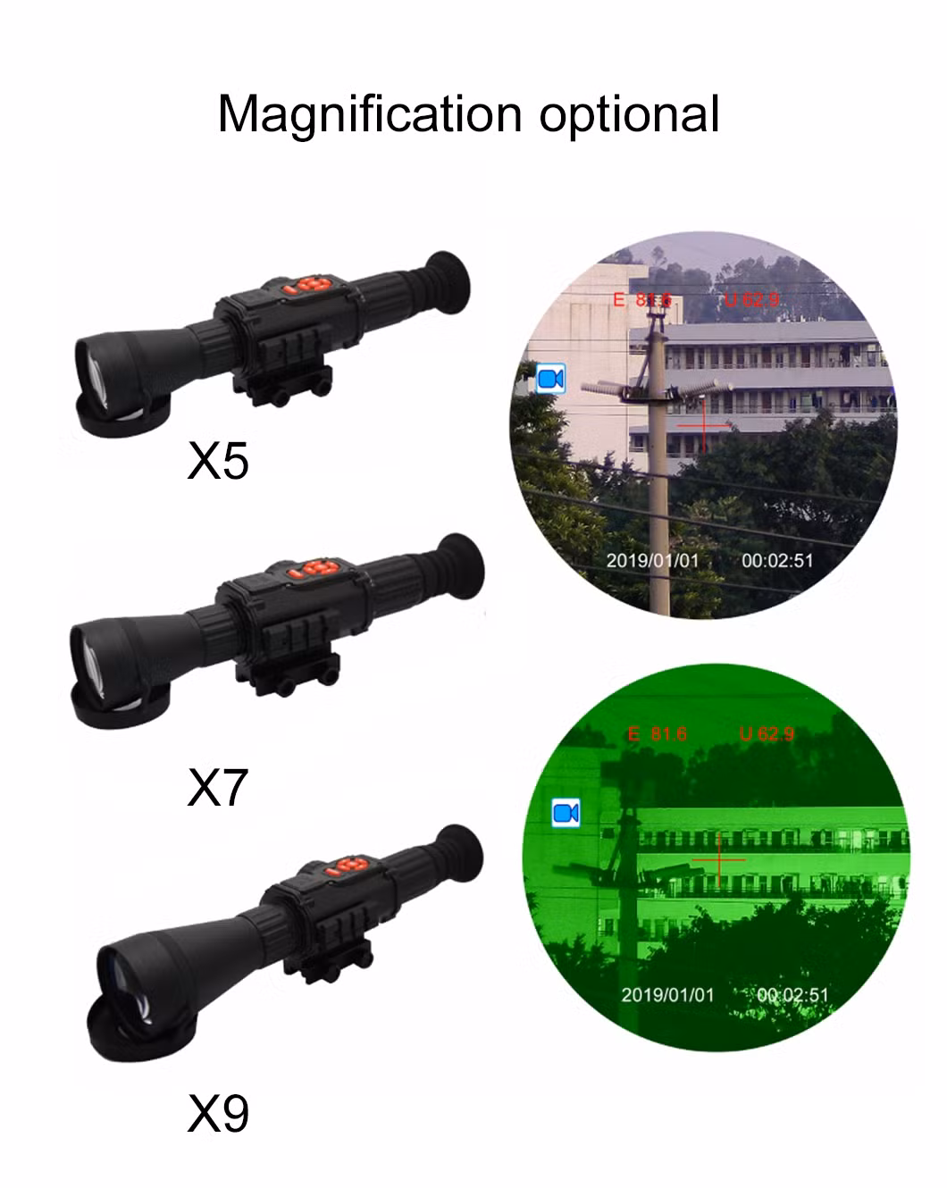 Night Vision Infrared IR Camera HD Digital Vision Scope Recording Image Video GPS WiFi Function