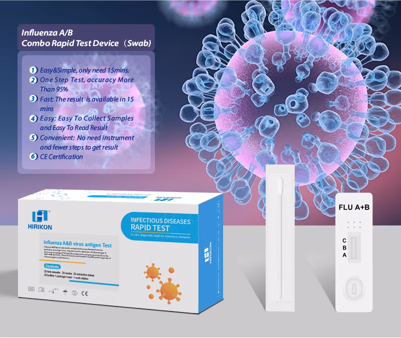 Cheap Price Hirikon Influenza a+B Rapid Test Kit/Flu a B Diagnostics Test