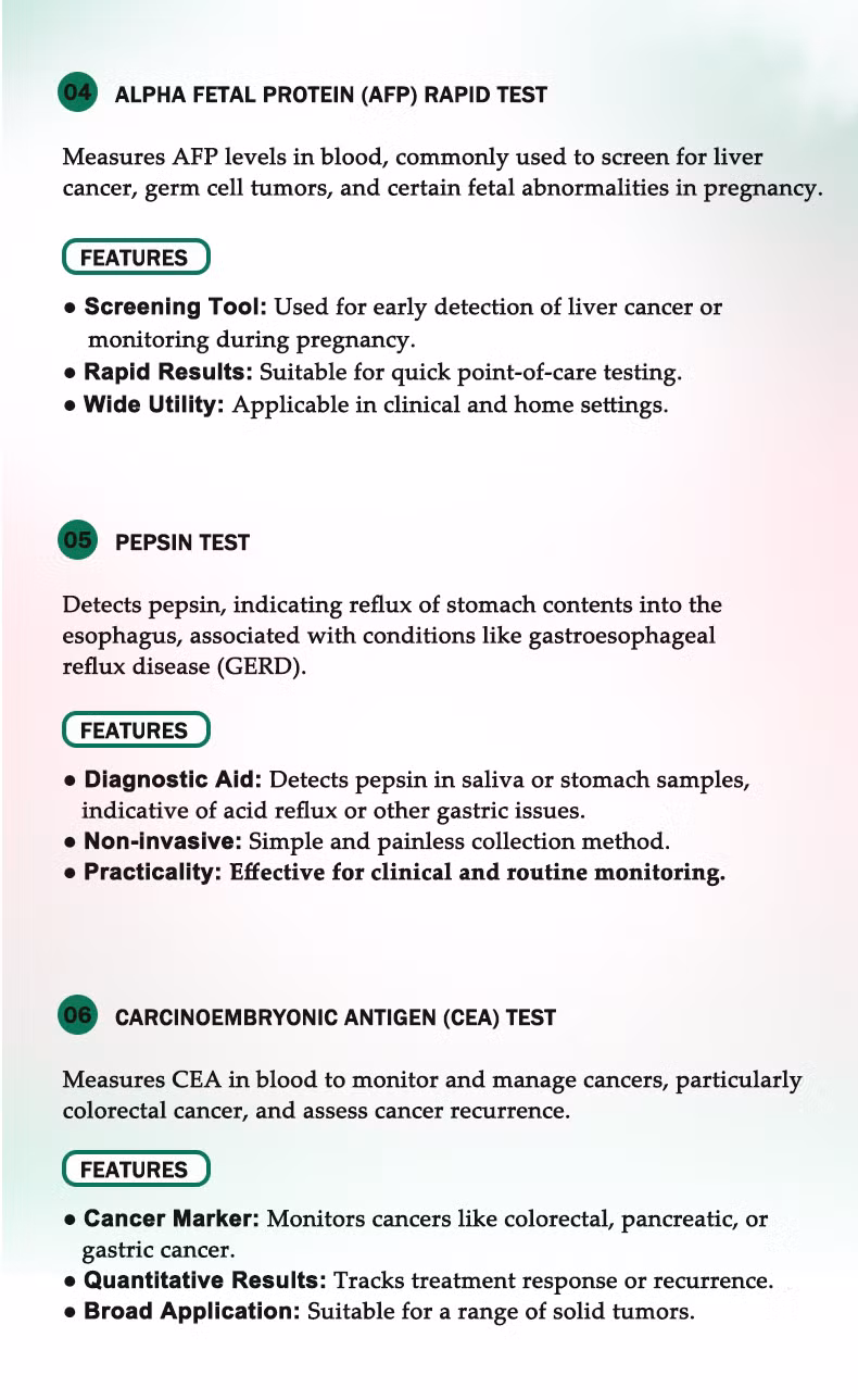 High Accurate Medical Diagnostic Carcinoembryonic Antigen (CEA) Rapid Test Kit