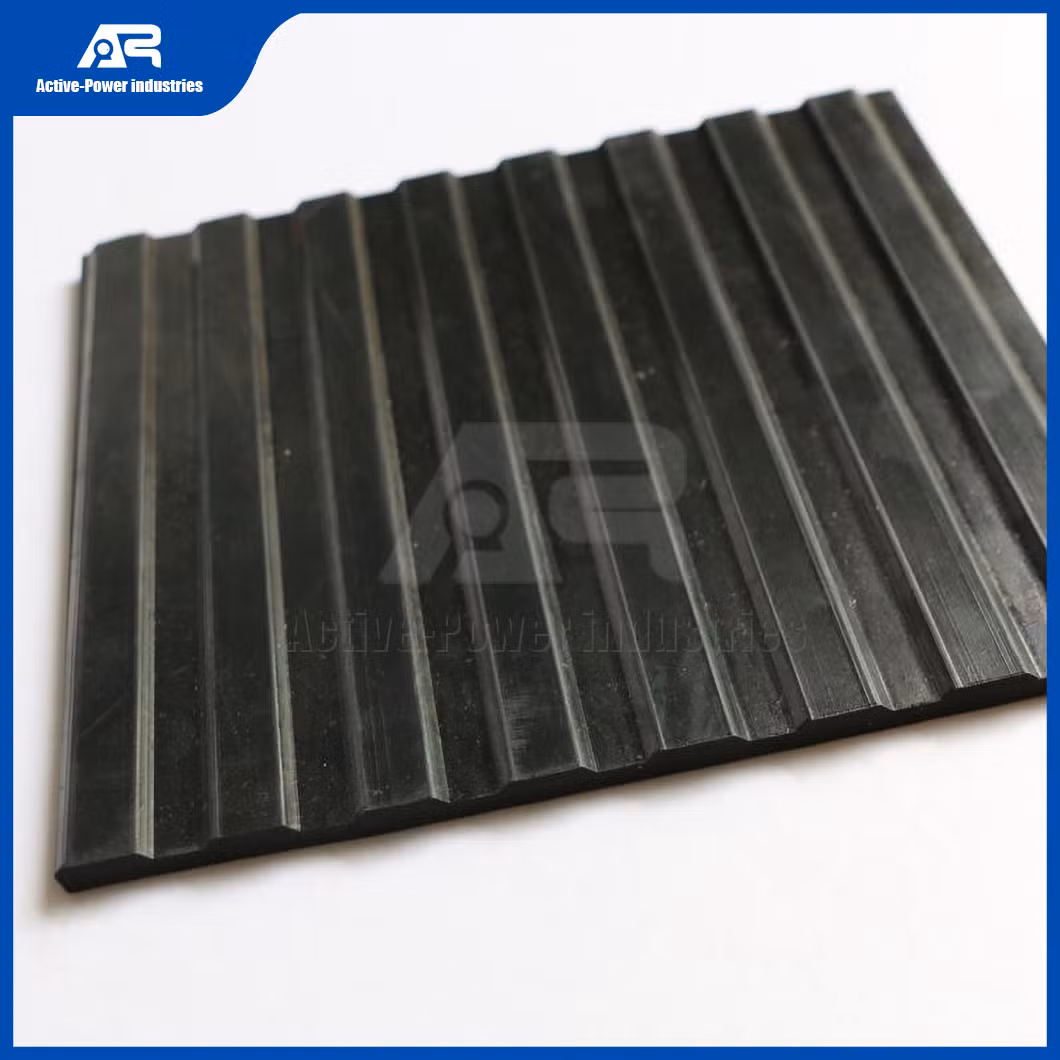 Active-Power Industries Outdoor Rubber Flooring Tiles Factory China 1.5m Wide Ribbed Natural Rubber Floor Mat