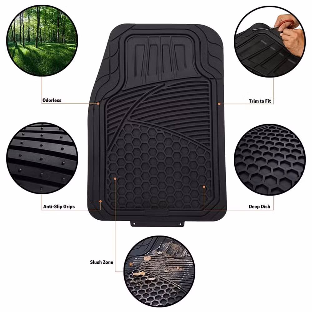 New Arrivals Interior Car Accessories All Weather Non Slip Wear Resistant Waterproof New Style PVC Car Floor Mat