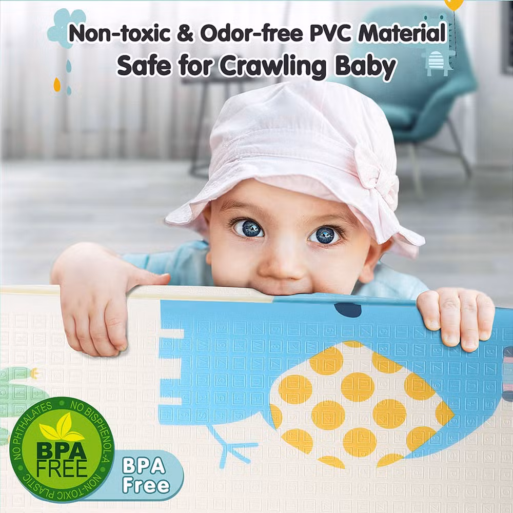 XPE Foldable Play Mat Double Sides Cartoon Crawling Mat Foam Floor Mat Baby Play Mat