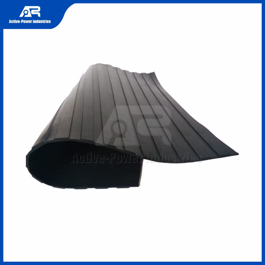 Active-Power Industries Outdoor Rubber Flooring Tiles Factory China 1.5m Wide Ribbed Natural Rubber Floor Mat