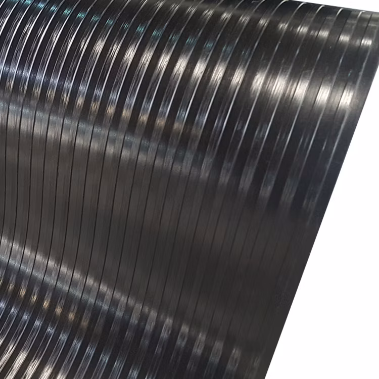Active-Power Industries Outdoor Rubber Flooring Tiles Factory China 1.5m Wide Ribbed Natural Rubber Floor Mat