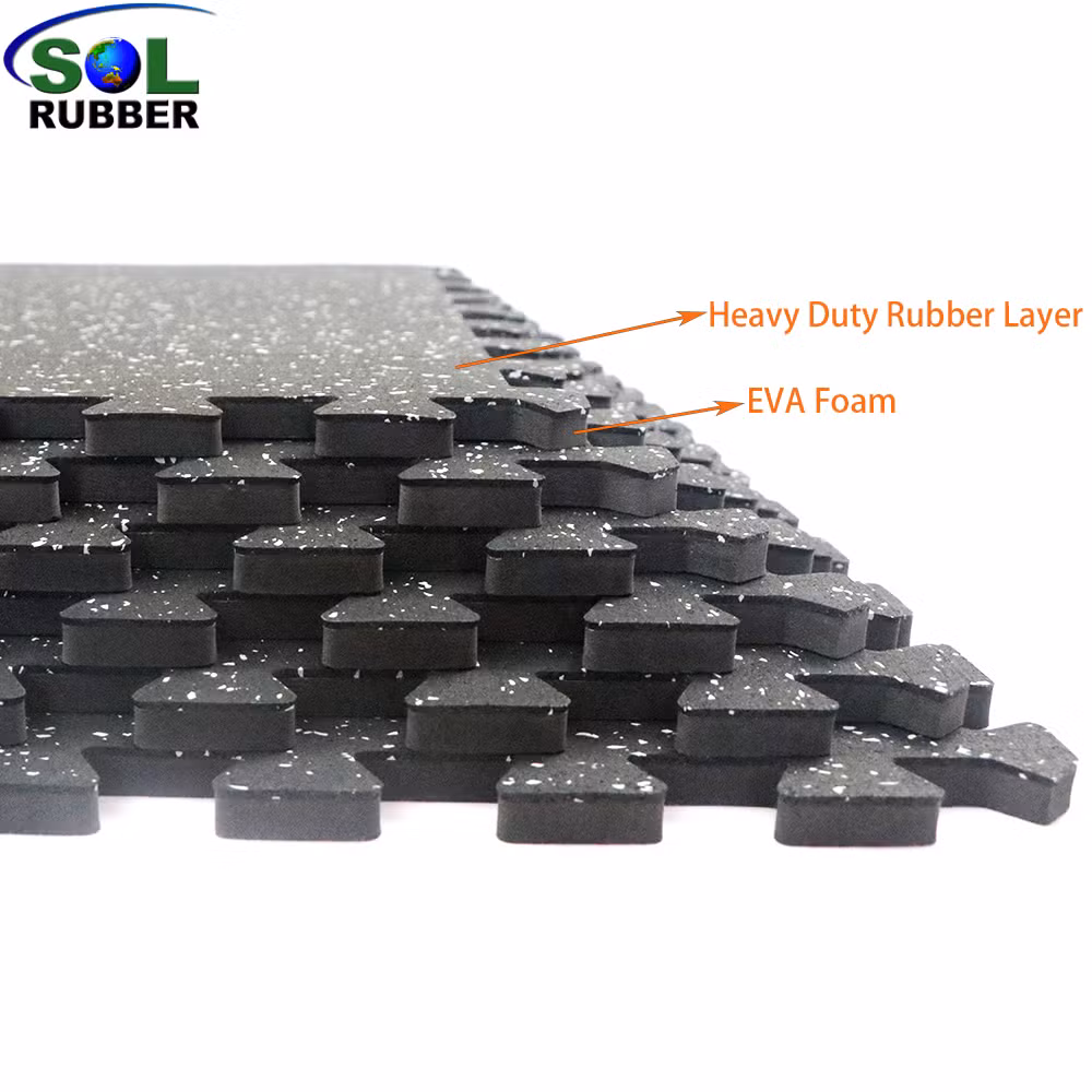 Sol Rubber EVA Gym training Mat with Rubber Top for Heavy Workout