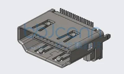 180 Degree HDMI Female Socket SMT Plug Connector