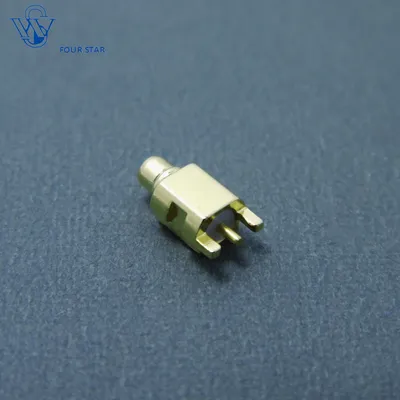 Conector macho MMCX coaxial RF de montaje en PCB de 2 Edge Electrical Conector recto