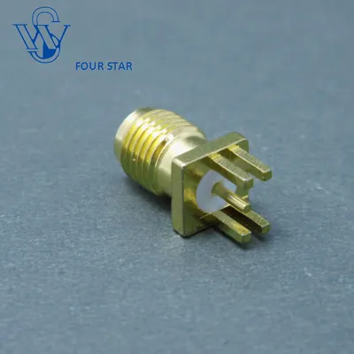 Coaxial RF SMA hembra estanco chapado en oro de audio eléctrico Conector para montaje en borde PCB