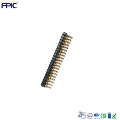 La patilla del conector del cabezal recto Fpic único doble fila 1, 1 vías SMT 2mm 2 4 5 20 127 40 contactos de 1,27 mm SMD de 2,54 mm a 2.54 del cabezal femenino