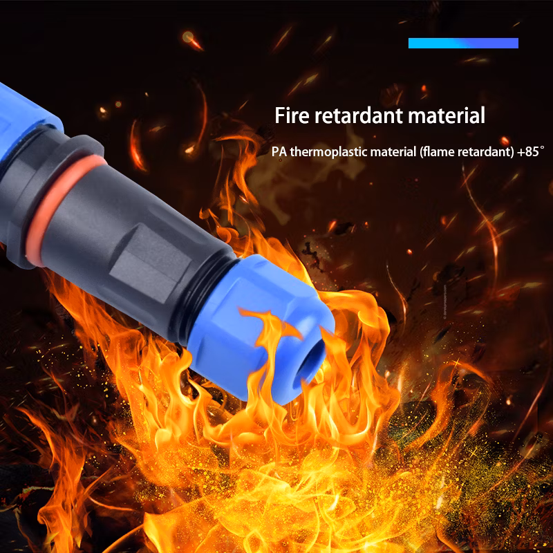 IP68 Waterproof Connectors Ld20 Portable Electrical Panel Mounting No Soldering Aviation Plug Connector