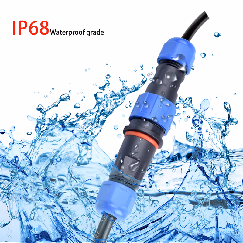 IP68 Waterproof Connectors Ld20 Portable Electrical Panel Mounting No Soldering Aviation Plug Connector