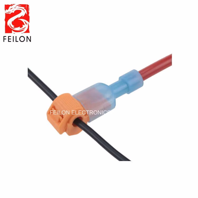 T3/T5 Yellow Color Factory Direct Main Line Branch Wiring Clip Wiring Card T-Type Free-Breaking Main Line Branch Connector 2.5-4mm2 Soft/Strand